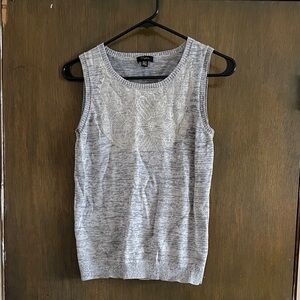 Cupio Gray and Cream Lace Knit Top